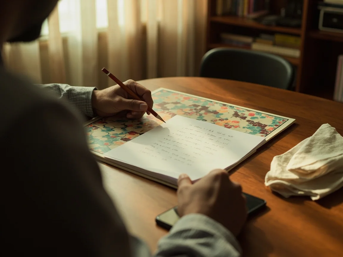 Advanced reading — pencil pointing at a board square